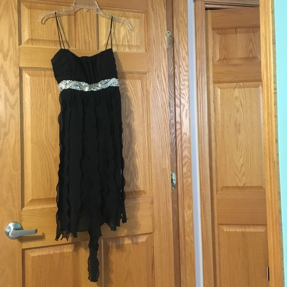 Ignite Black Dress with Beaded Belt
